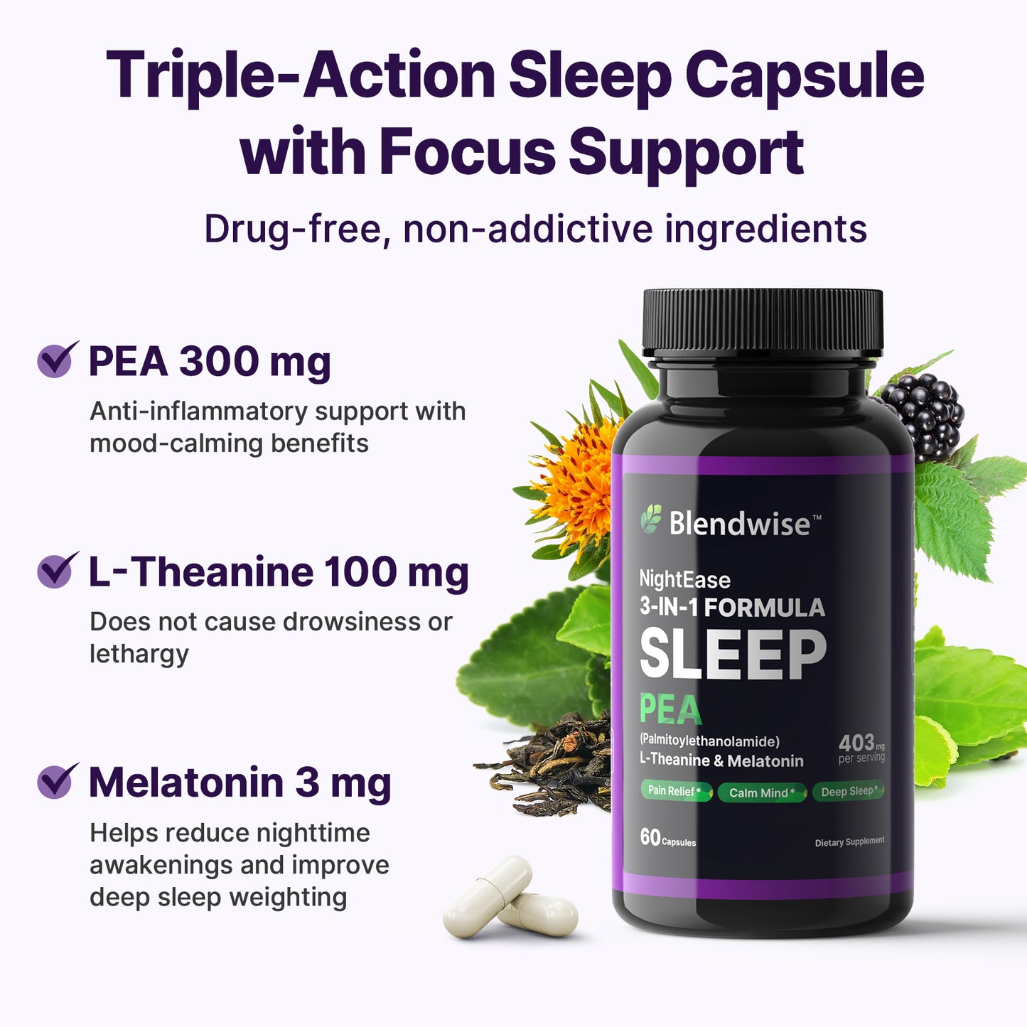 Blendwise™ Natural Sleep Aid – Fall Asleep Fast, Wake Up Clear